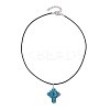 Transparent Electroplate Glass Pendant Necklaces NJEW-MZ00040-04-4