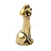 Brass Cat Miniature Figurine Statues KK-S335-02AB-B-2