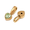 12Pcs 304 Stainless Steel with Cubic Zirconia Charms STAS-G359-02G-2