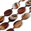 Natural Banded Agate Beads Strands G-P605-L02-10-1