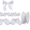 5 Yards Acrylic Fibers Wrinkle Ribbon OCOR-WH0070-210C-1
