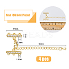 4 Sets Brass Micro Pave Cubic Zirconia Chain Extender KK-HY0003-15-2