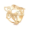 Flower 304 Stainless Steel Adjustable Rings for Women RJEW-G328-02G-1