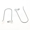 316 Stainless Steel Hoop Earrings Findings Kidney Ear Wires X-STAS-E009-3-1
