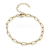 4MM 304 Stainless Steel Textured Paperclip Chain Bracelets for Man and Women SA-CBAB767-13G-4