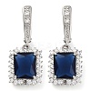 Brass Pave Cubic Zirconia Rectangle Hoop Earrings for Women EJEW-I304-29P-08-1