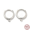 925 Sterling Silver Huggie Hoop Earring Findings STER-K174-15B-S-1