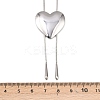 201 Stainless Steel Heart Lariat Adjustable Necklaces for Women NJEW-K297-01P-3
