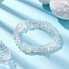 Chip & Round Natural Quartz Crystal Beaded Stretch Bracelets BJEW-JB10189-01-2