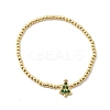 Christmas Brass Micro Pave Cubic Zirconia Link Bracelets LS-BJEW-K289-01B-G-4