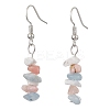 Natural Aquamarine & Pink Opal & Howlite Dangle Earrings EJEW-JE06127-03-1