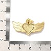 Rack Plating Brass Micro Pave Cubic Zirconia with Synthetic Opal Pendants KK-D088-16G-4