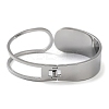 Non-Tarnish Hollow Out 304 Stainless Steel Wide Cuff Bangles BJEW-G689-01P-3