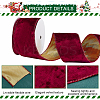 10 Yards Single Face Velvet Wired Ribbon OCOR-WH0091-08B-4