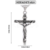 Cross Pendant Necklace with Jesus Crucifix Religious Necklace Sacrosanct Charm Neck Chain Jewelry Gift for Birthday Easter Thanksgiving Day JN1109A-6