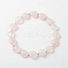 Heart Rose Quartz Stretch Bracelets X-BJEW-JB02066-03-1