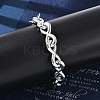 304 Stainless Steel Infinity Link Chain Bracelets for Women Men BJEW-F488-53B-P-3