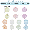 28Pcs 7 Colors Luminous Acrylic Beads OACR-PA0002-08-2