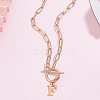 304 Stainless Steel Letter Pendant Necklaces NJEW-LP0001-52F-G-3