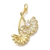 Rack Plating Brass Micro Pave Cubic Zirconia Pendants KK-I720-23G-1