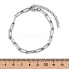 Tarnish Resistant 304 Stainless Steel Paperclip Chain Bracelet for Men Women BJEW-E031-03P-06-5