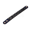 Faux Suede Snap Cord Bracelet BJEW-F428-15-1