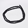 Faceted Rondelle Natural Black Spinel Bead Strands A-G-F289-42A-2