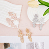 3 Pairs 3 Colors Alloy Dangle Stud Earrings fot Women EJEW-FI0002-61-5