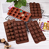 5 Pcs 5 Style 15-Cavity Silicone Flower Shaped Fondant Molds DIY-BG0001-05-5