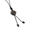 Natural Silver Obsidian Pendant for Mobile Phone Strap PW-WG59344-04-1