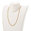 304 Stainless Steel Diamond Cut Cuban Link Chain Necklaces NJEW-JN03367-02-4
