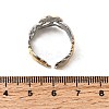 304 Stainless Steel Cuff Rings for Women RJEW-F193-01GP-5