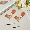 2Pcs Alloy PU Leather Pendant Keychain AJEW-SP0002-36-3