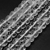 Natural Quartz Crystal Beads Strands X-G-F570-01-6mm-1