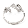 Non-Tarnish 304 Stainless Steel Yoga & Infinity Adjustable Ring for Women LS-RJEW-M149-19P-2