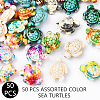 50Pcs Spray Painted Synthetic Turquoise Beads G-YW0001-98-1