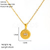 304 Stainless Steel Crystal Rhinestone Pendant Necklaces for Women WG07512-05-1