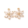 Brass Micro Pave Cubic Zirconia Pendants ZIRC-L105-06G-B04-1