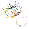 6Pcs 6 Colors Alloy Enamel Link Bracelets for Women BJEW-TAC0042-2