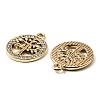 UV Plating Alloy Rhinestone Pendants FIND-A054-08G-2