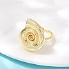 Ocean Theme Brass Cuff Rings RJEW-C135-01G-11-3