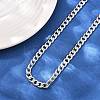 6MM 304 Stainless Steel Cuban Link Chain Necklaces for Women NJEW-G177-01P-2