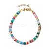 Natural & Synthetic Mixed Gemstone Heishi Beaded Bracelets BJEW-JB11073-3