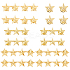 16Pcs 4 Styles Star Zinc Alloy Brooches JEWB-HY0001-41G-1