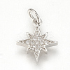 Brass Micro Pave Cubic Zirconia Charms ZIRC-Q015-041P-1