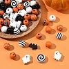 146Pcs 10 Styles Spray Painted Round Natural Schima Wood Beads WOOD-YW0001-54-5