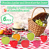6Pcs Wood Fruits Figurines AJEW-GA00022-6