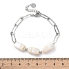 304 Stainless Steel Paperclip Chain Bracelets for Women BJEW-A036-02P-5