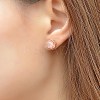 Natural Rose Quartz Dangle Stud Earrings EJEW-BB65543-A-3