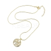 Brass Micro Pave Clear Cubic Zirconia Pendant Necklaces for Women LS-NJEW-M009-04G-A-2